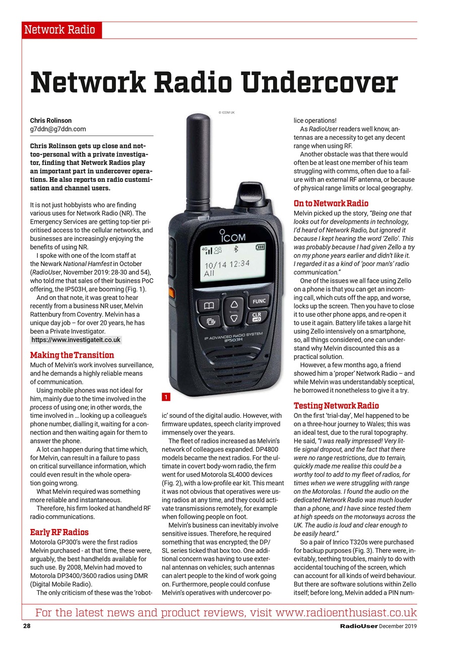 Radio User Preview Pages