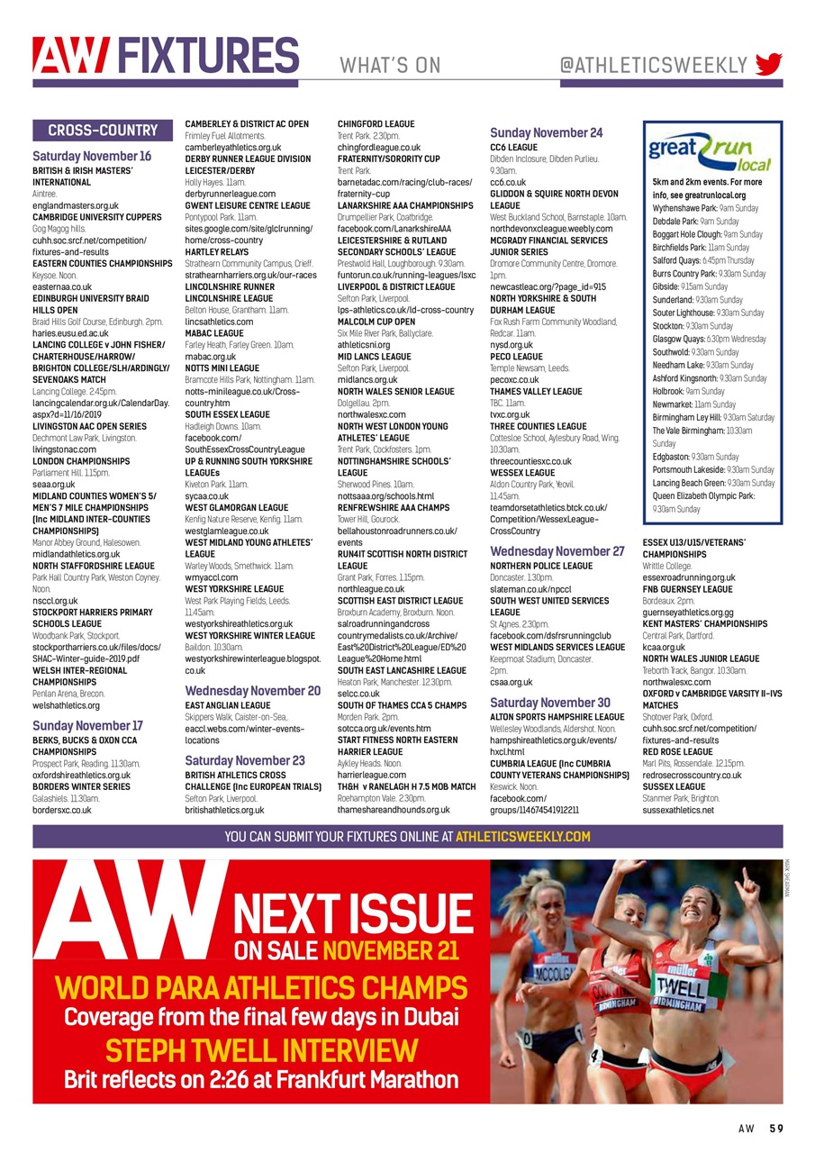 AW – Athletics Weekly Magazine Preview Pages