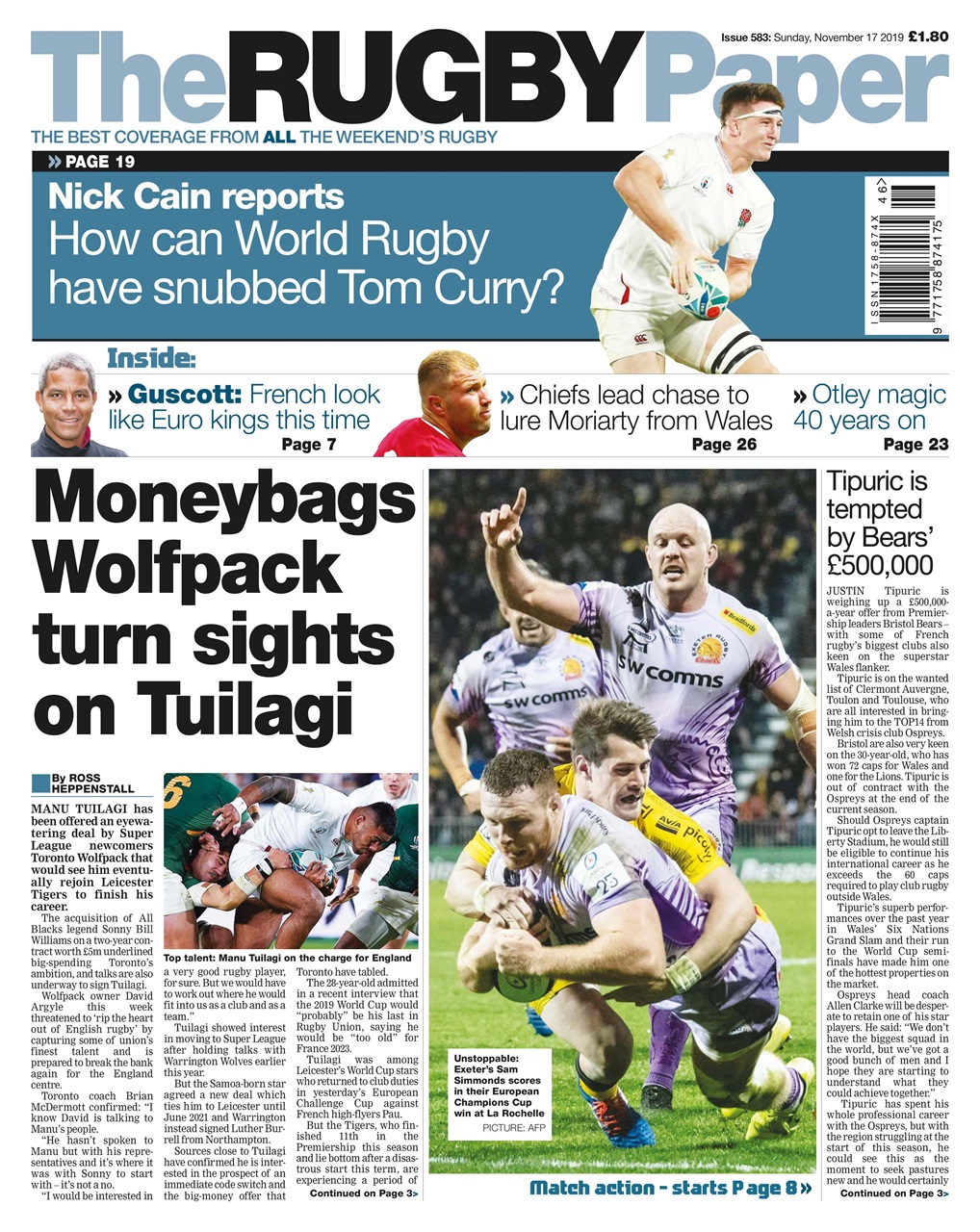 The Rugby Paper Preview Pages