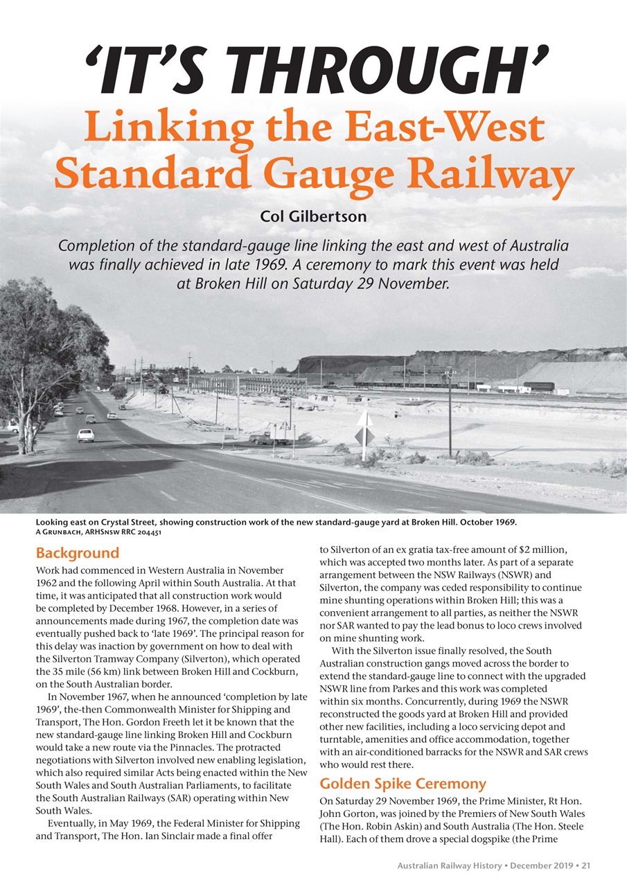 Australian Railway History Preview Pages