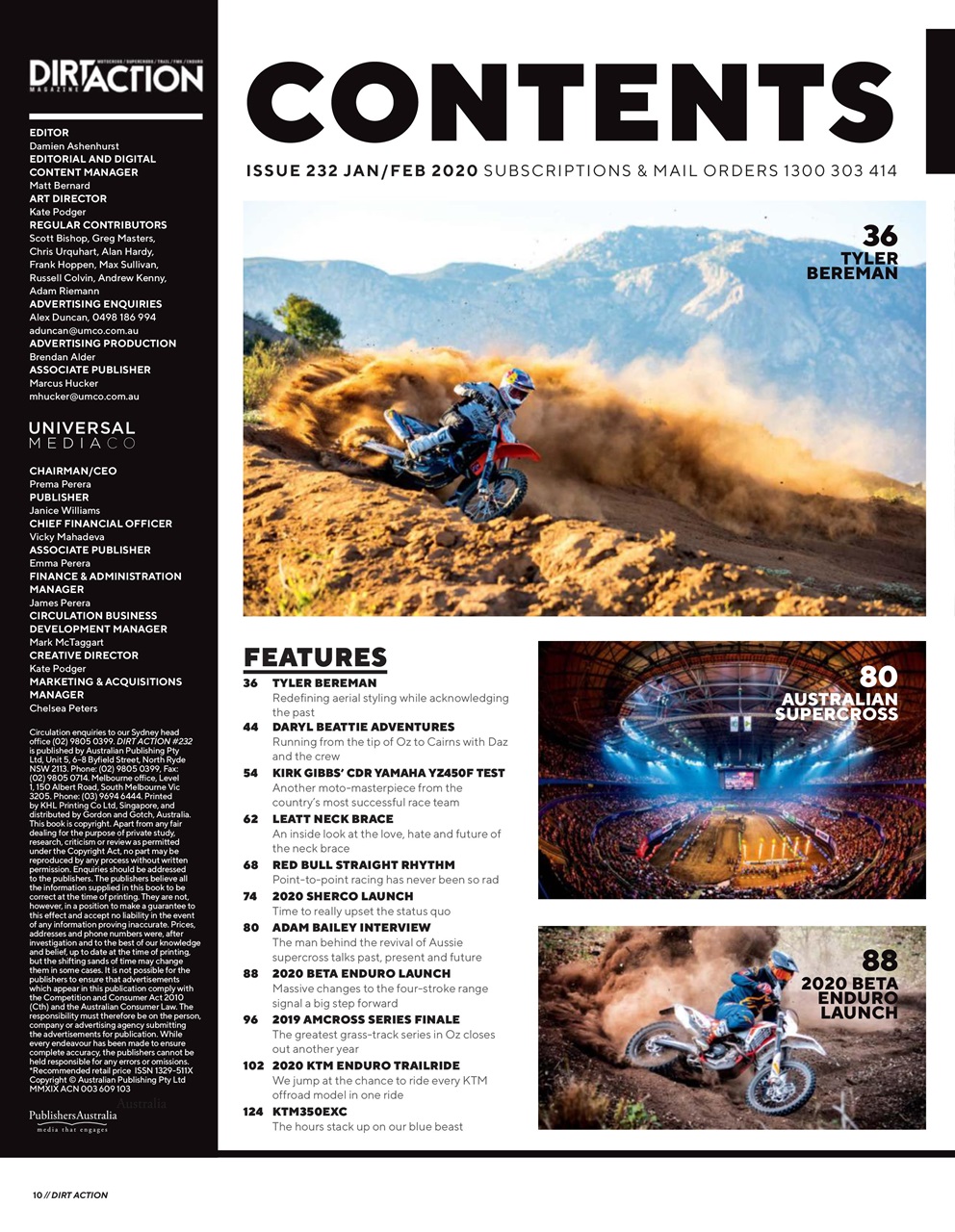 Dirt Action Preview Pages