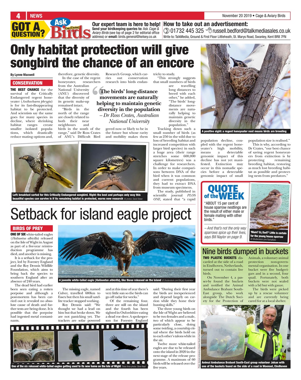 Cage & Aviary Birds Preview Pages