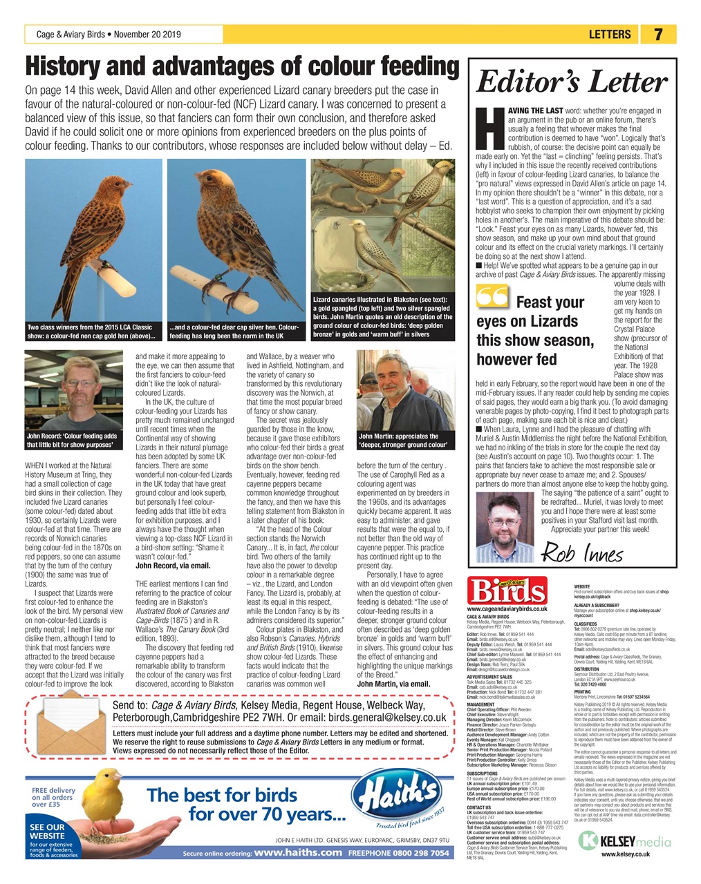 Cage & Aviary Birds Preview Pages