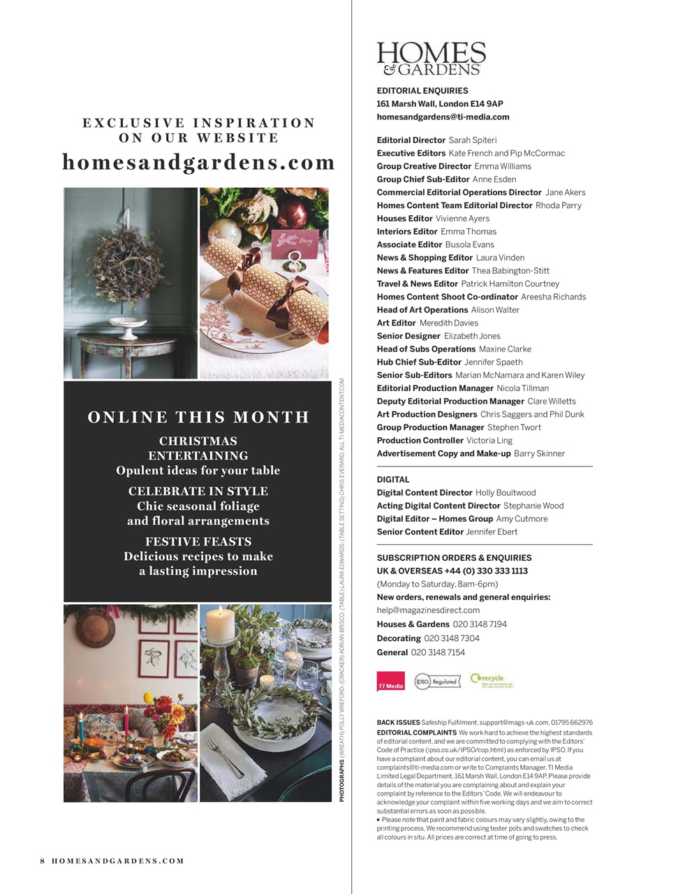 Homes & Gardens Preview Pages