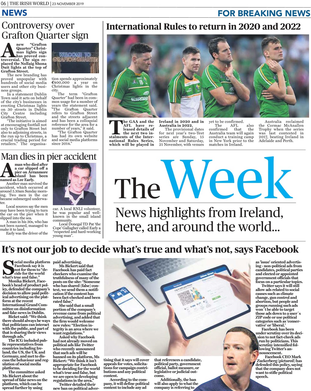 Irish World Preview Pages