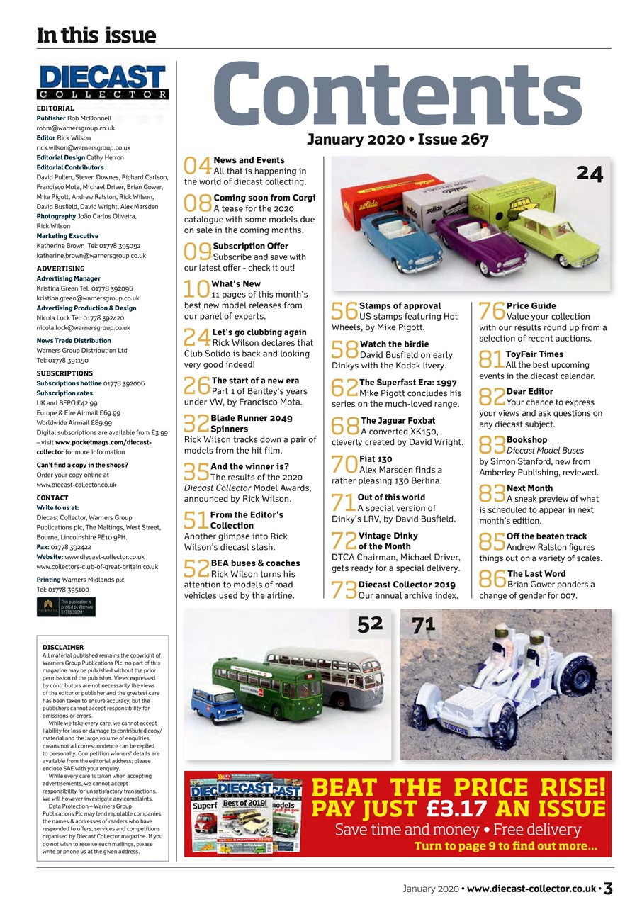 Diecast Collector Preview Pages