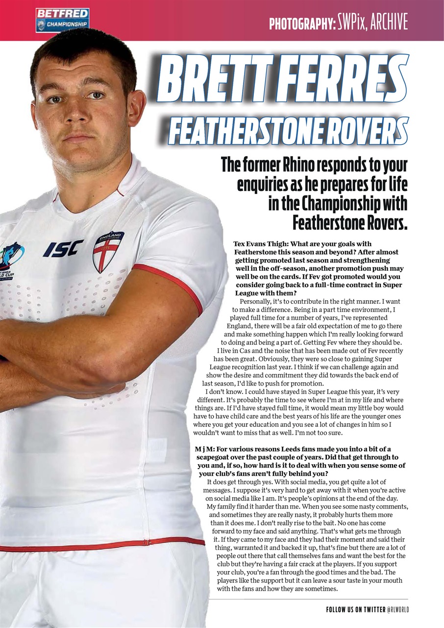 Rugby League World Preview Pages