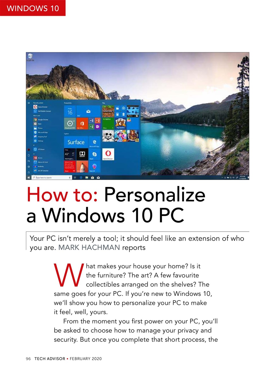 Tech Advisor Preview Pages