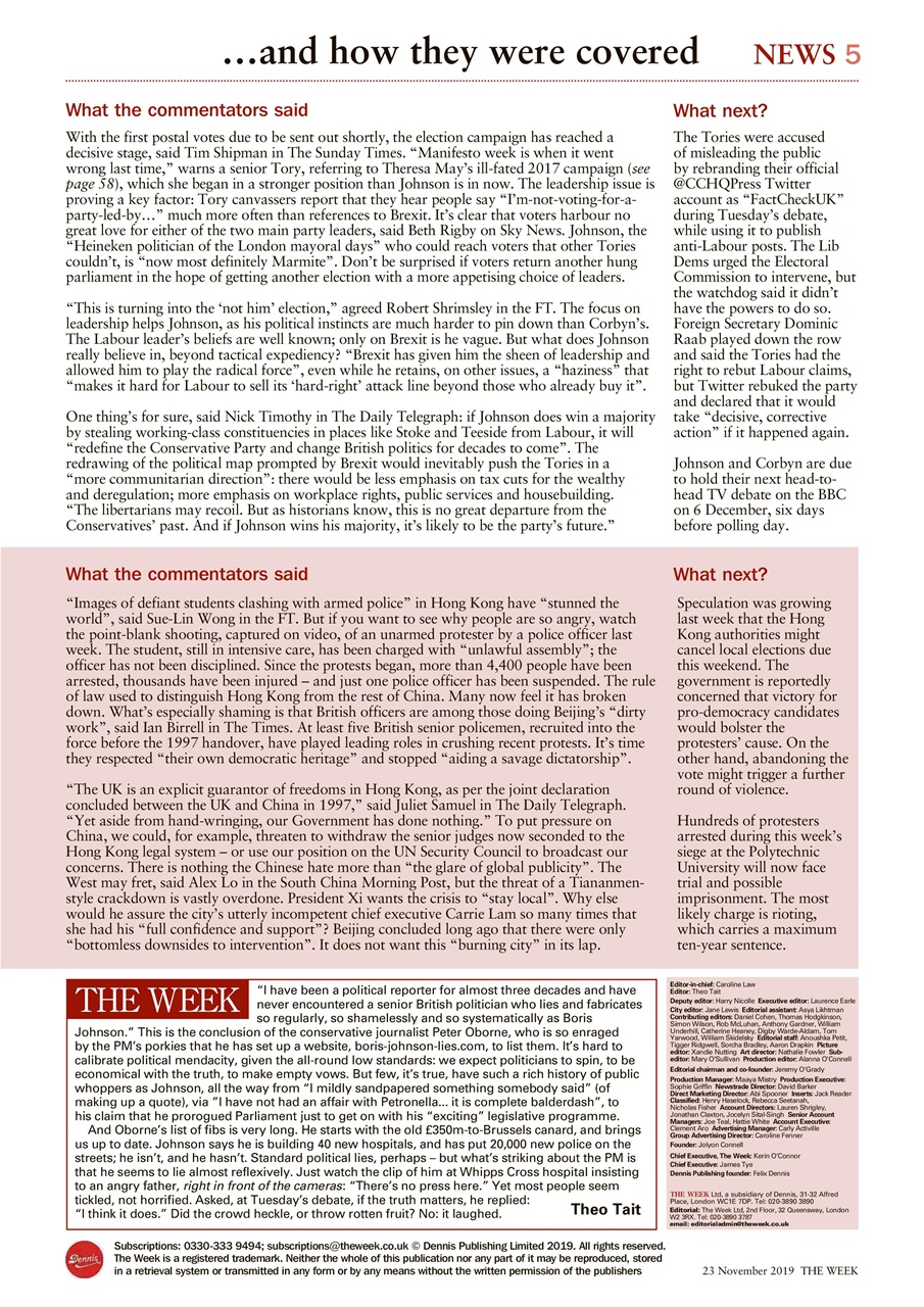 The Week Preview Pages