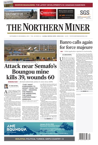 The Northern Miner issue Vol. 105 No. 24