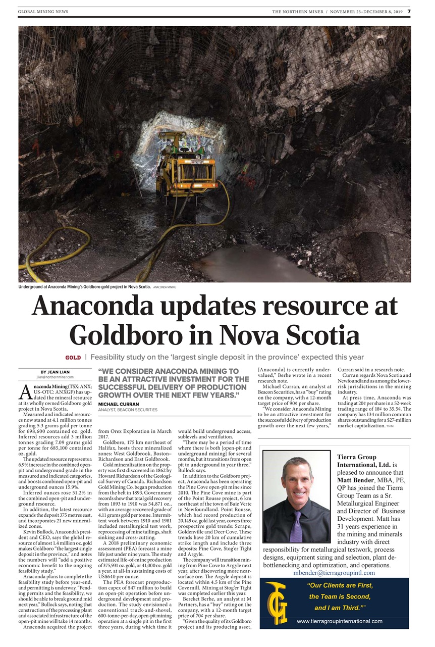 The Northern Miner Preview Pages