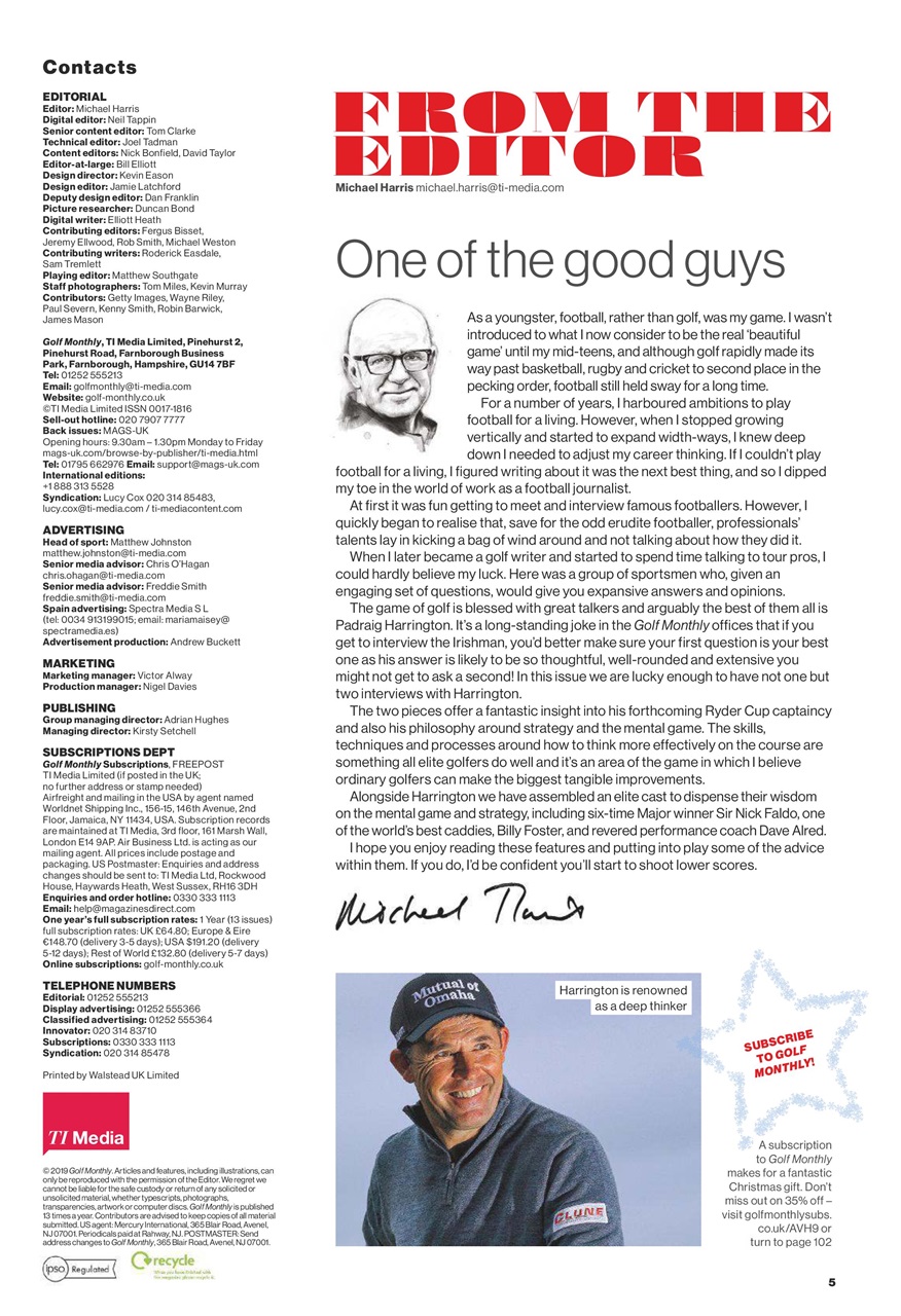 Golf Monthly Preview Pages