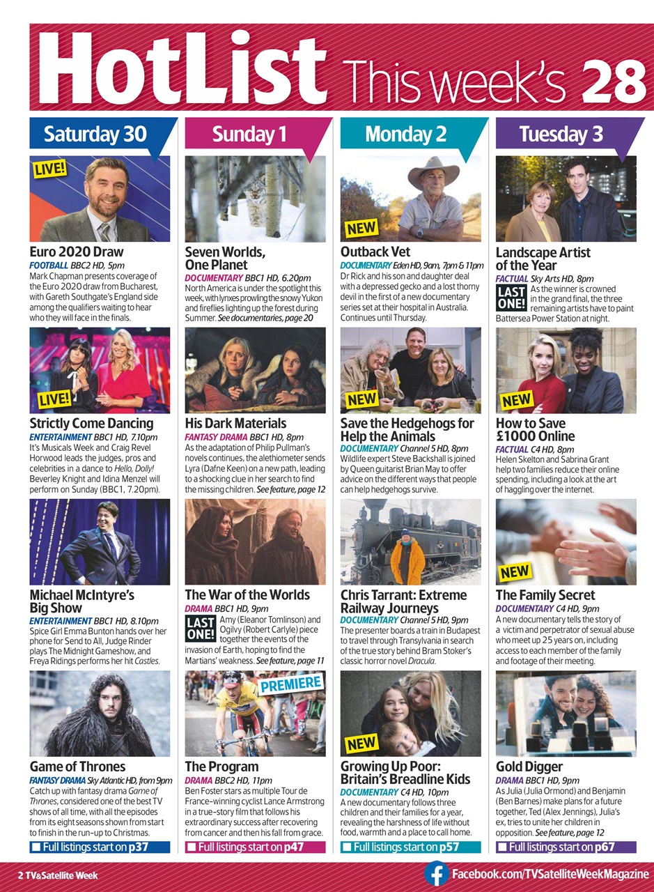 TV & Satellite Week Preview Pages