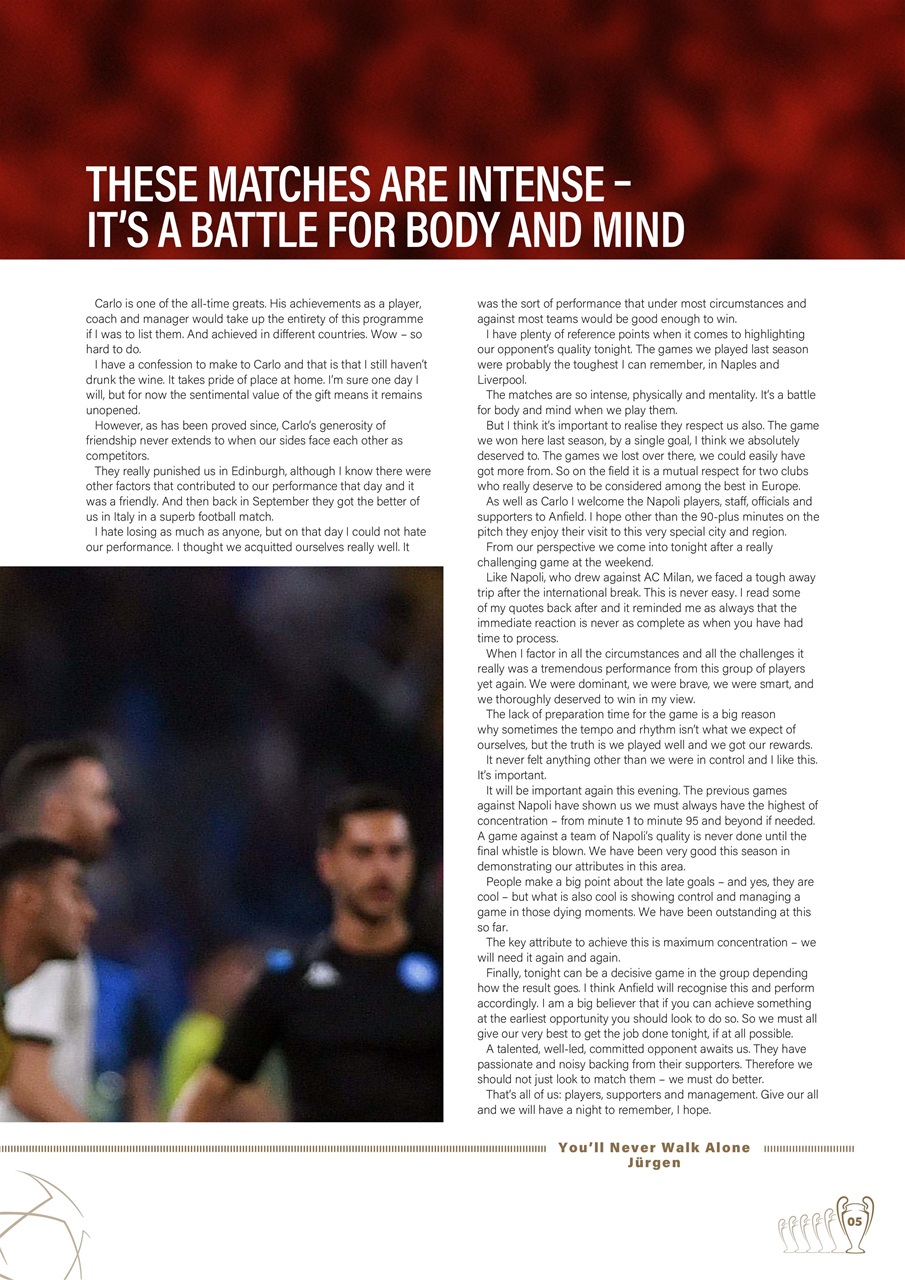Liverpool FC Programmes Preview Pages