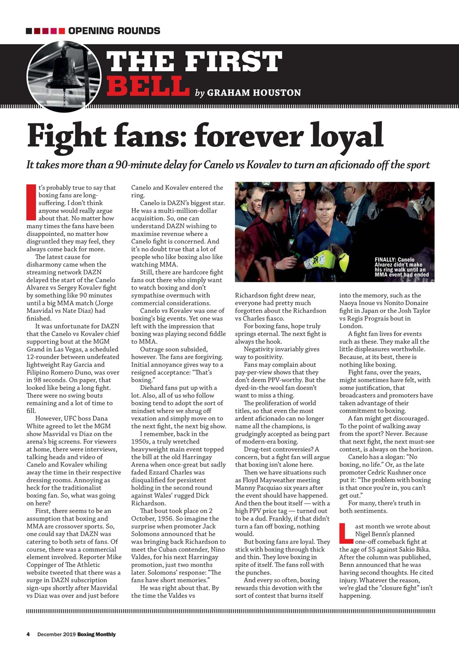 Boxing Monthly Preview Pages