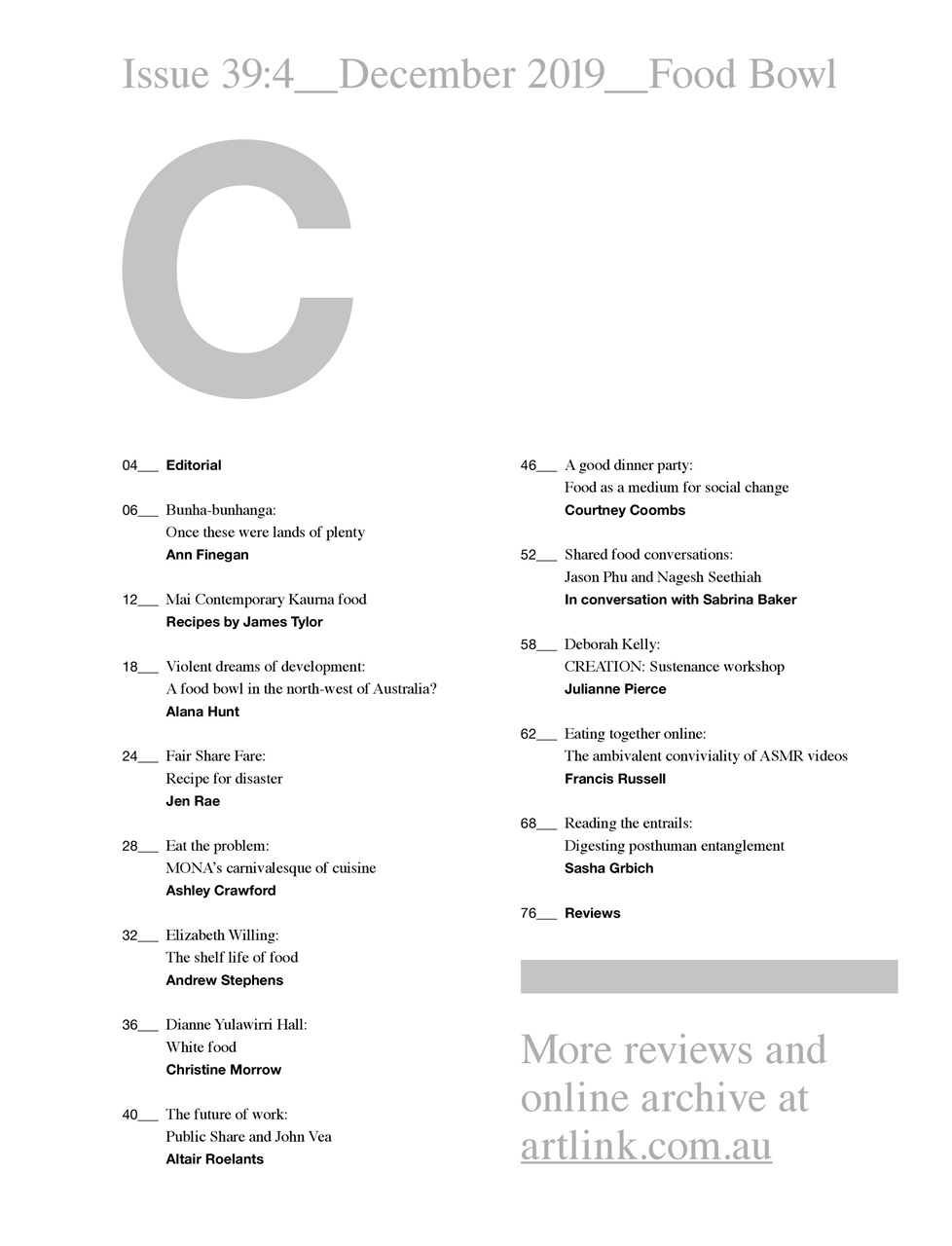 Artlink Magazine Preview Pages