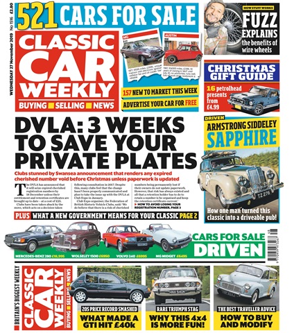 Classic Car Weekly issue 27th November 2019