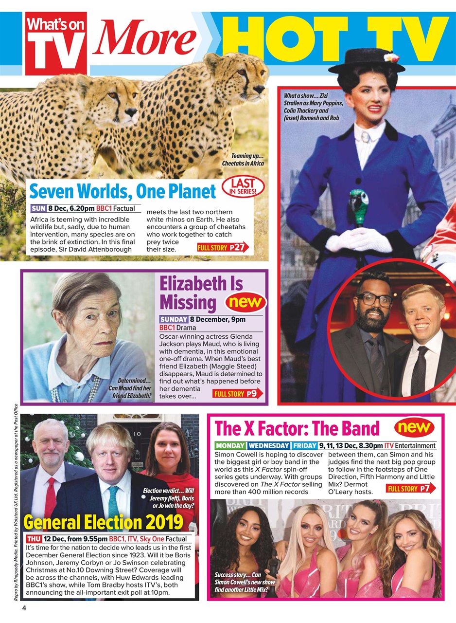 What's on TV Preview Pages