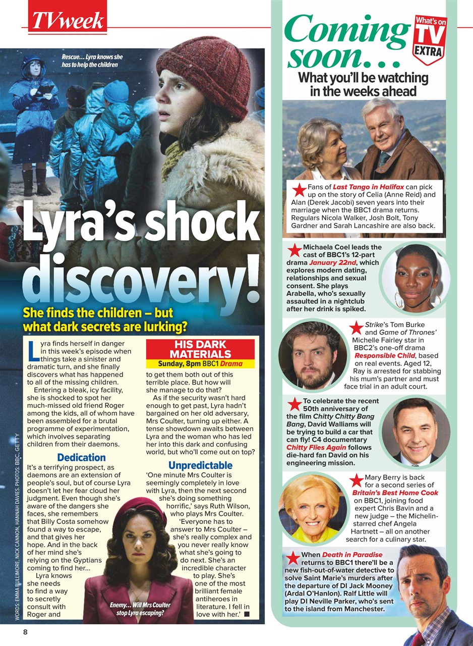 What's on TV Preview Pages