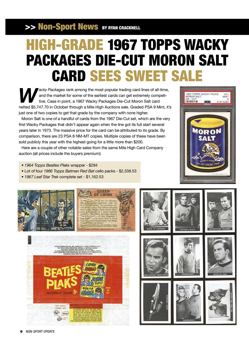 Non-Sport Update Magazine Preview Pages