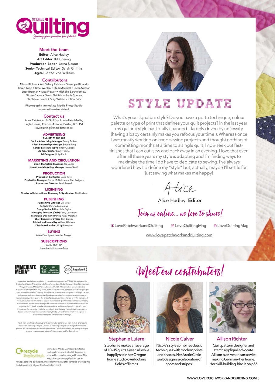 Love Patchwork & Quilting Preview Pages
