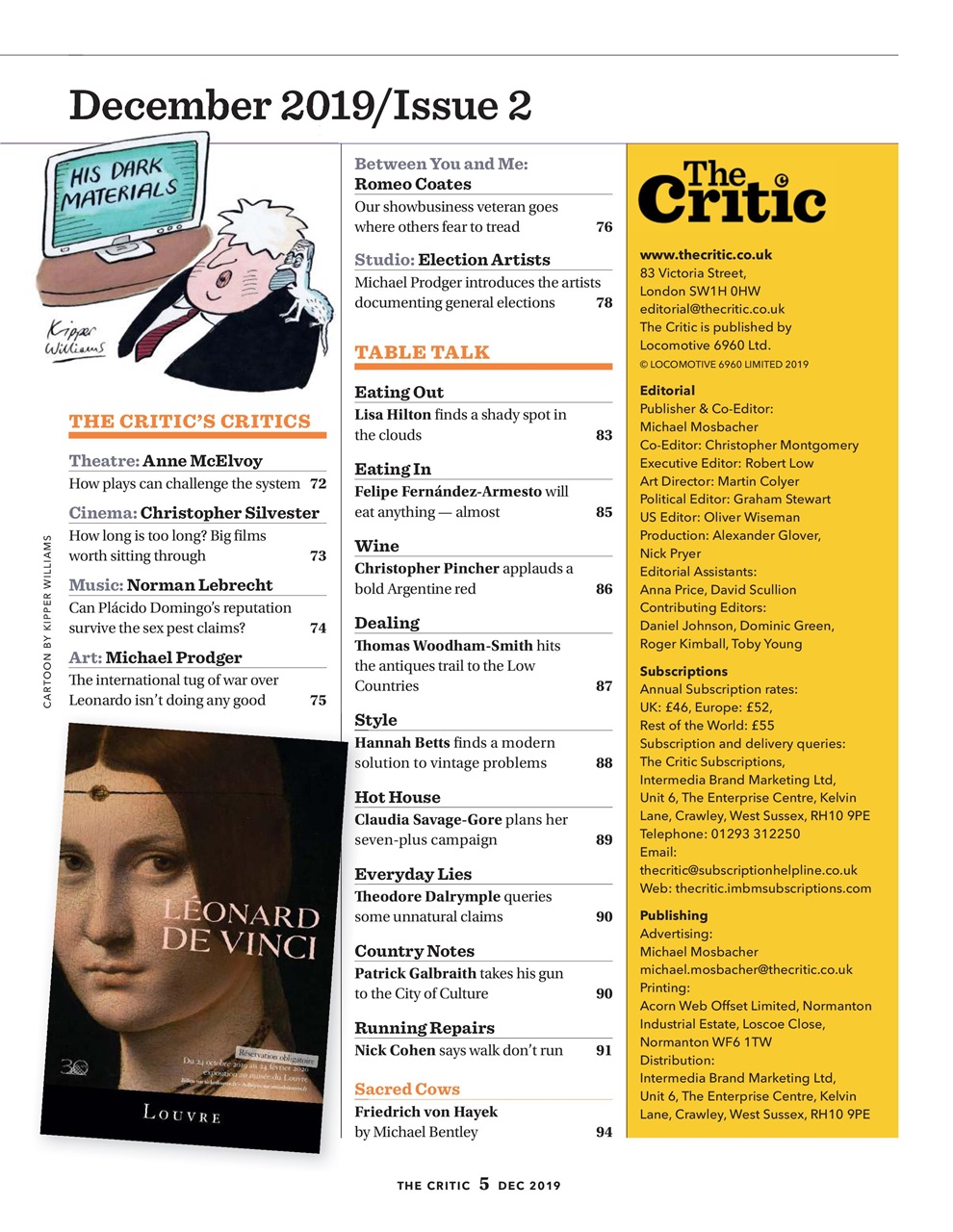 The Critic Preview Pages