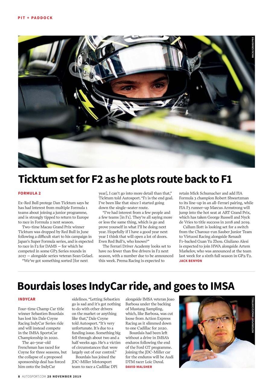 Autosport Preview Pages