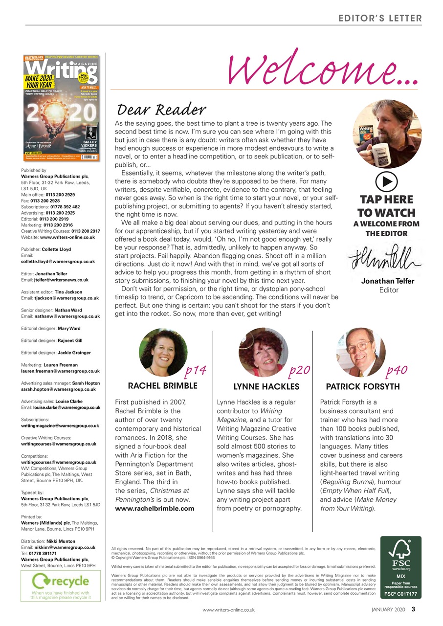 Writing Magazine Preview Pages