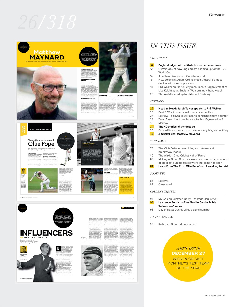 Wisden Cricket Monthly Preview Pages