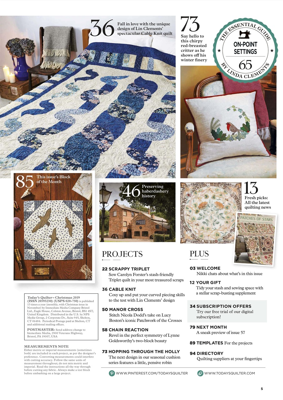 Today’s Quilter Preview Pages