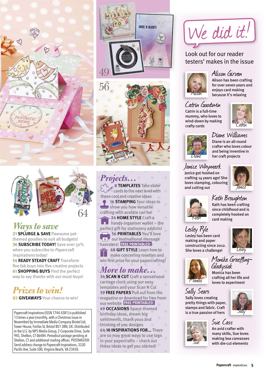 Papercraft Inspirations Preview Pages