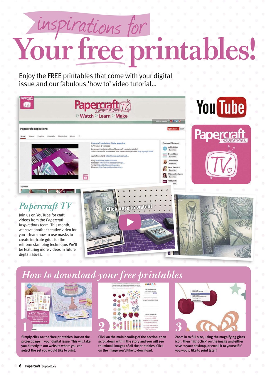 Papercraft Inspirations Preview Pages