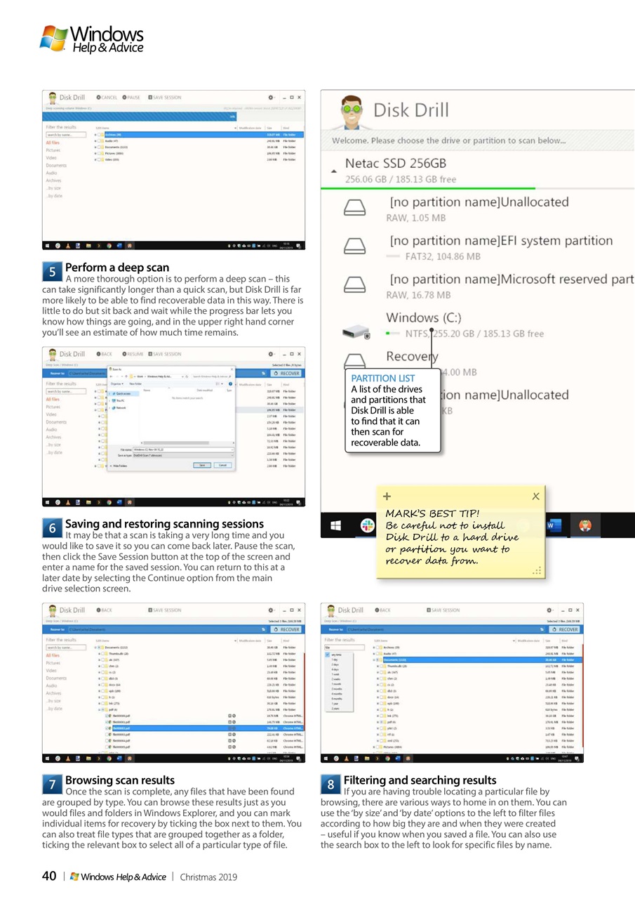 Windows Help & Advice Preview Pages