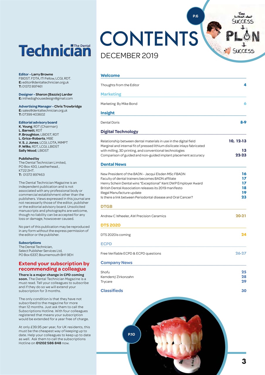 The Dental Technician Magazine Preview Pages