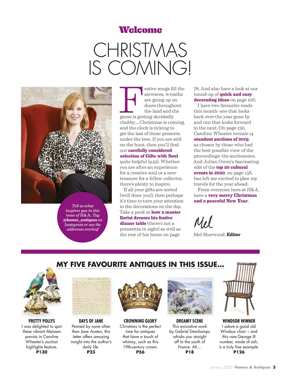 Homes & Antiques Magazine Preview Pages