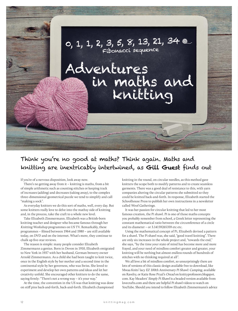 Knitting Preview Pages