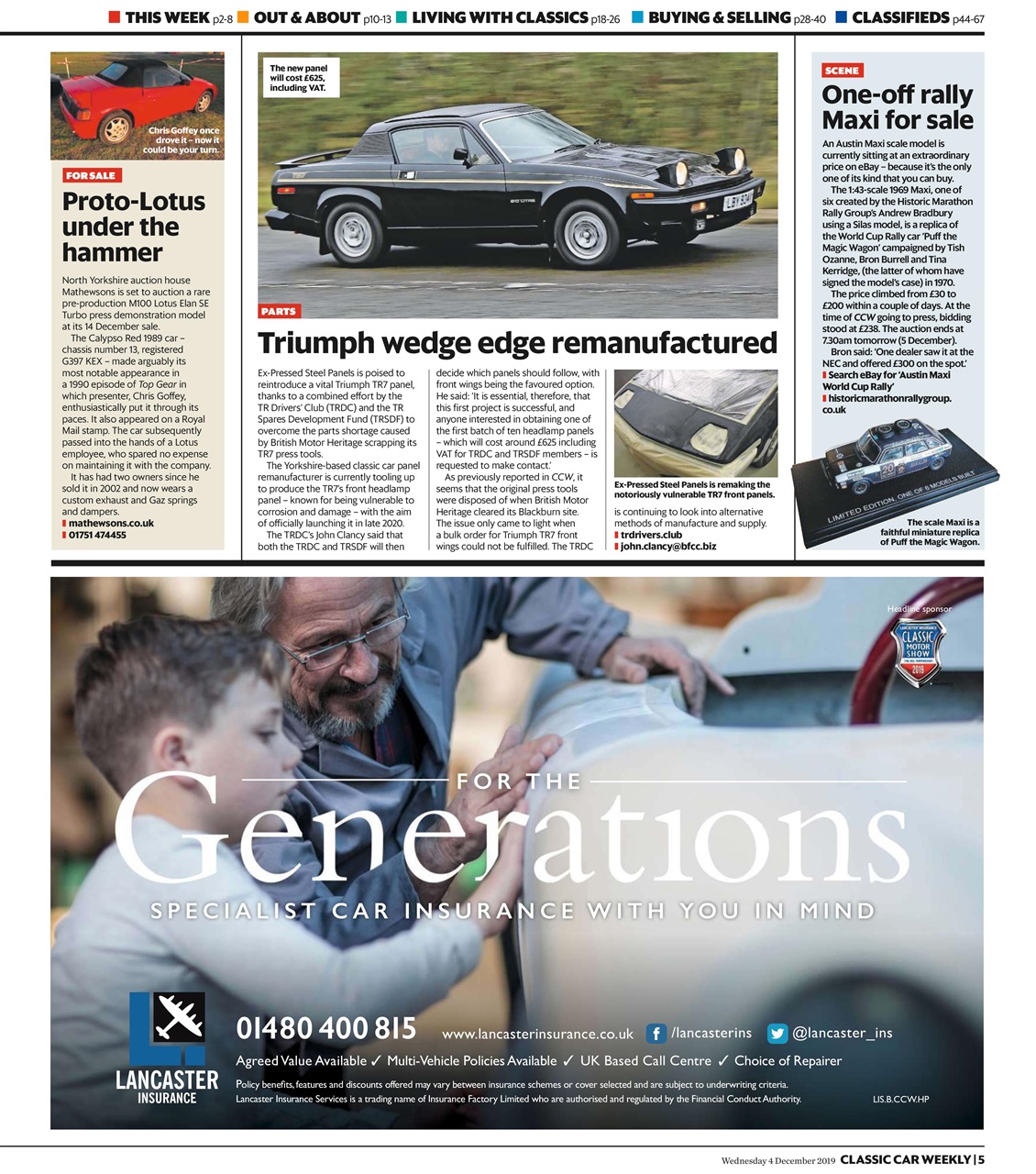 Classic Car Weekly Preview Pages