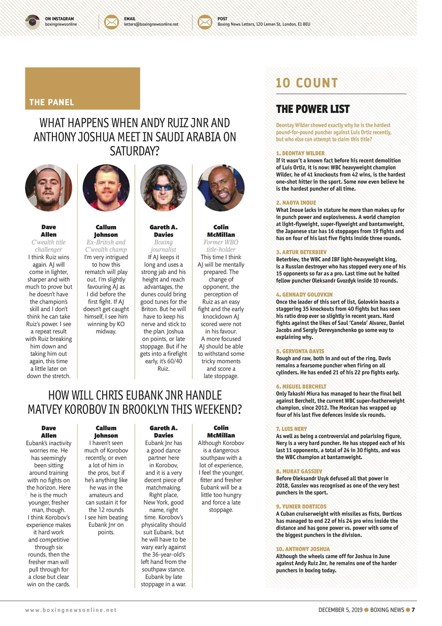 Boxing News Preview Pages