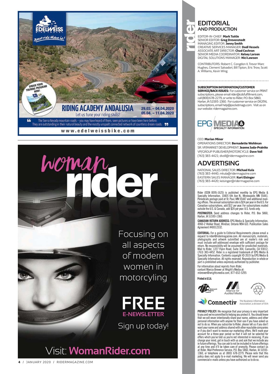 Rider Magazine Preview Pages