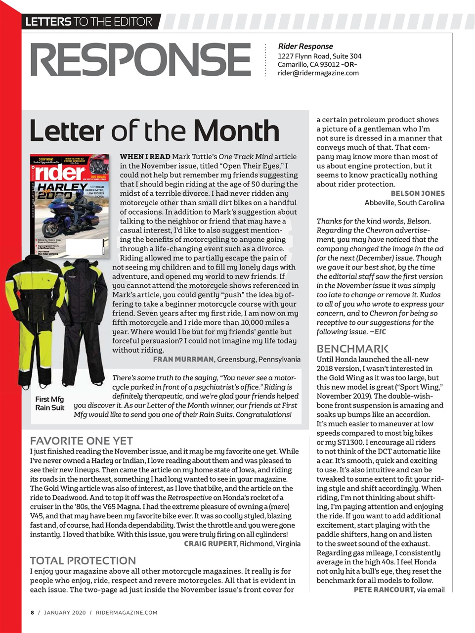 Rider Magazine Preview Pages