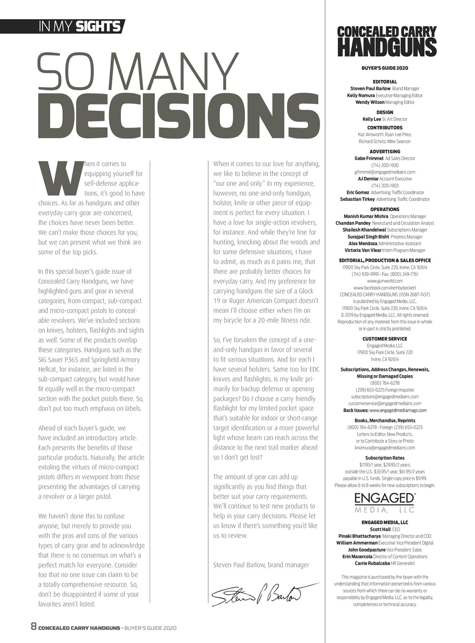 Concealed Carry Handguns Preview Pages