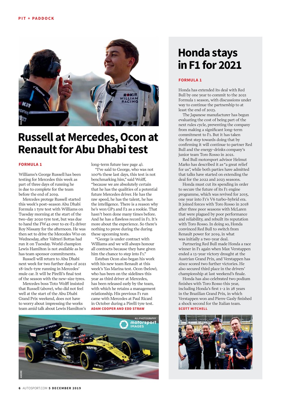 Autosport Preview Pages