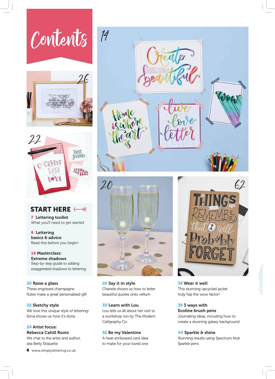 Simply Lettering Preview Pages