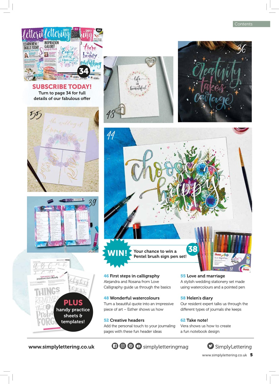 Simply Lettering Preview Pages