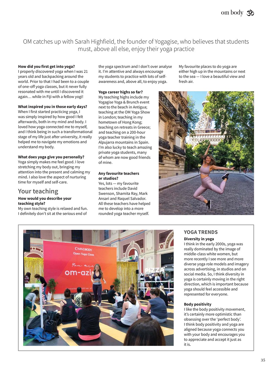 OM Yoga Magazine Preview Pages