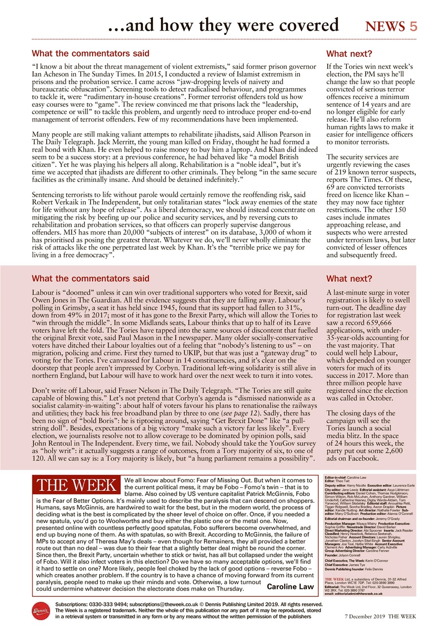 The Week Preview Pages