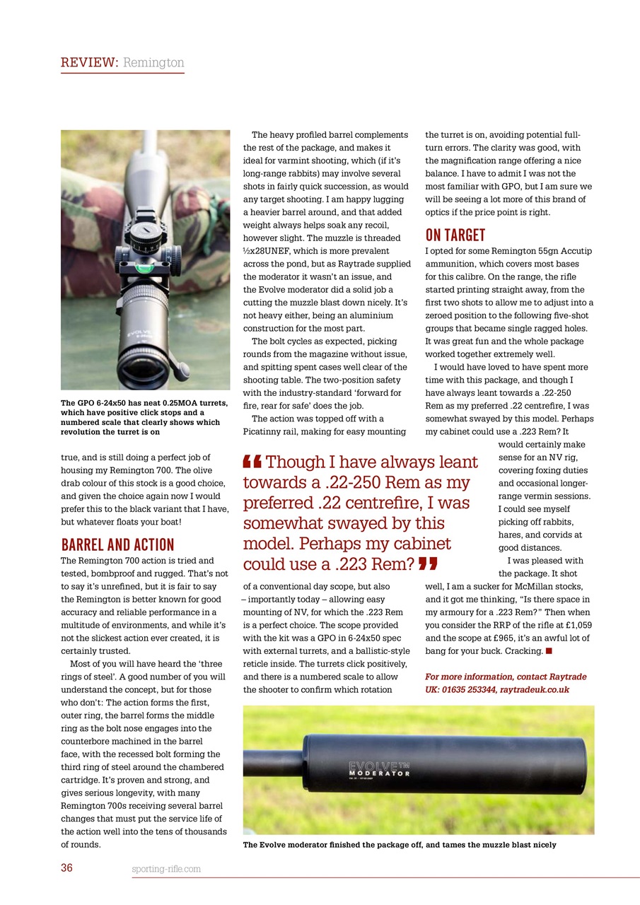 Sporting Rifle Preview Pages