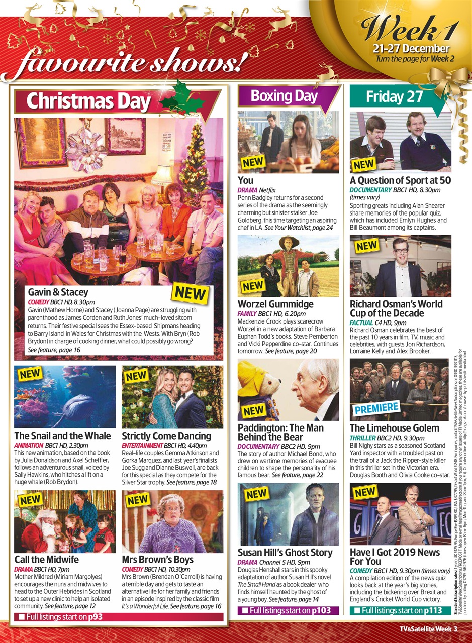 TV & Satellite Week Preview Pages