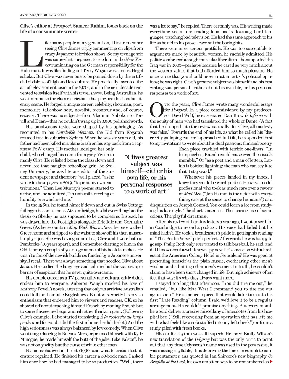 Prospect Magazine Preview Pages