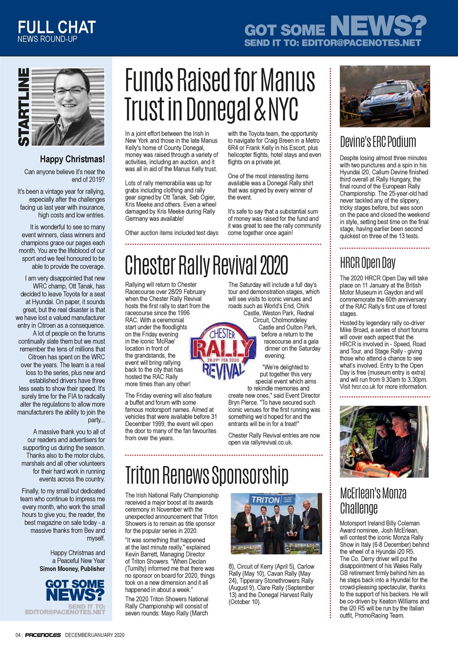 Pacenotes Rally magazine Preview Pages